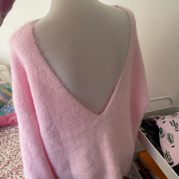 SHEIN Pink Oversized Off-the-Shoulder Sweater - Picture 8 of 9
